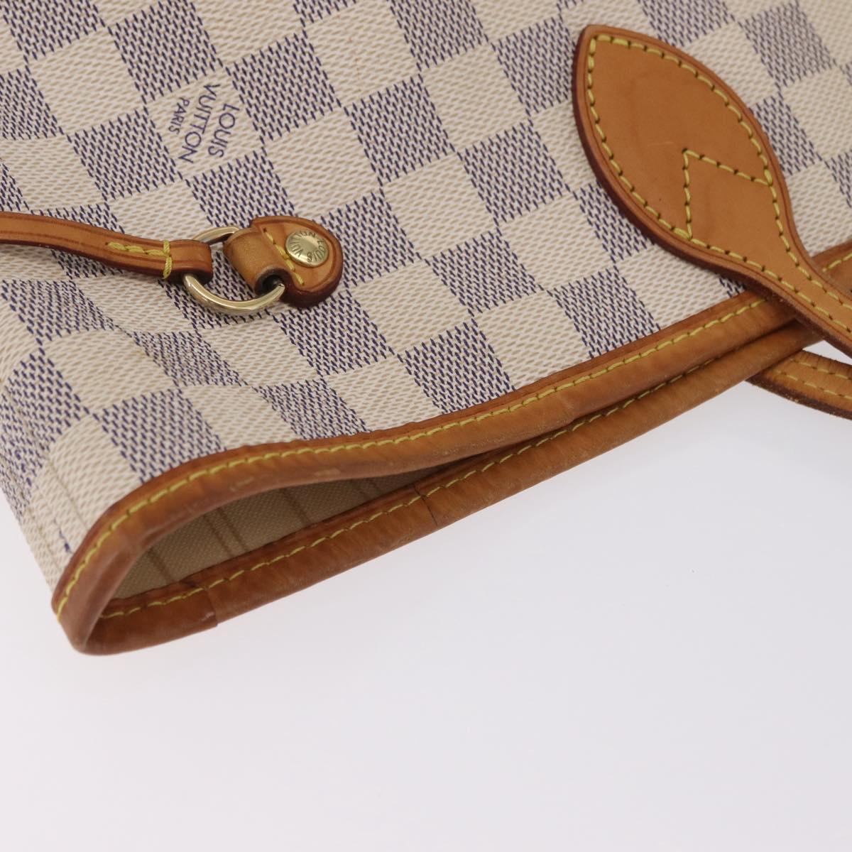 LOUIS VUITTON Damier Azur Neverfull MM Tote Bag N41605 LV Auth 205971A