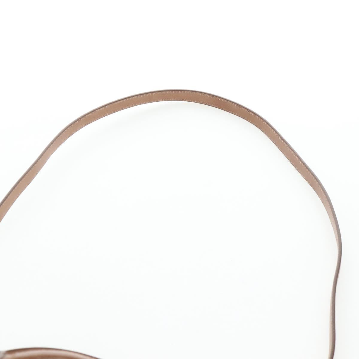 Miu Miu Hand Bag Vitellolux 2way Brown Gold Auth 205972M