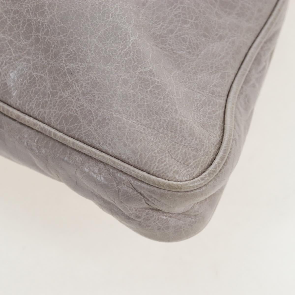 Miu Miu Shoulder Bag Vitellolux Gray Gold Auth 205975V