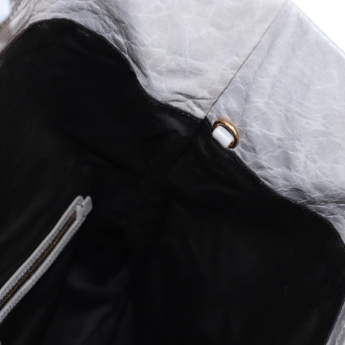 Miu Miu Shoulder Bag Vitellolux Gray Gold Auth 205975V
