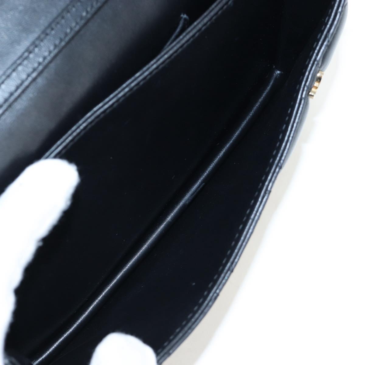 Christian Dior Cannage Miss Dior Chain Bag Lamb Skin 2way Black Auth 205981SAM