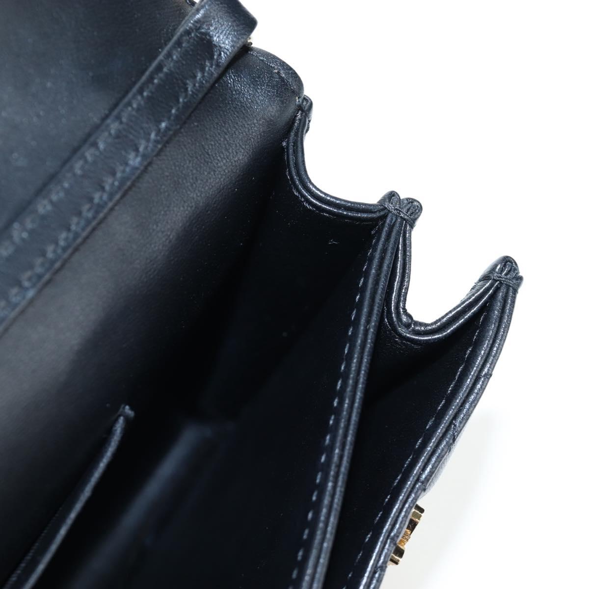 Christian Dior Cannage Miss Dior Chain Bag Lamb Skin 2way Black Auth 205981SAM