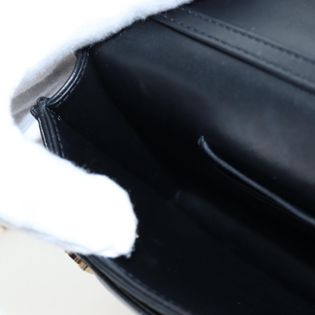 Christian Dior Cannage Miss Dior Chain Bag Lamb Skin 2way Black Auth 205981SAM