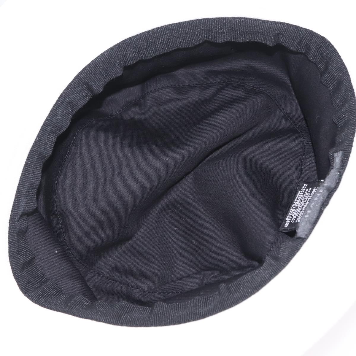 CHANEL Hat Canvas M White CC Auth 205982M