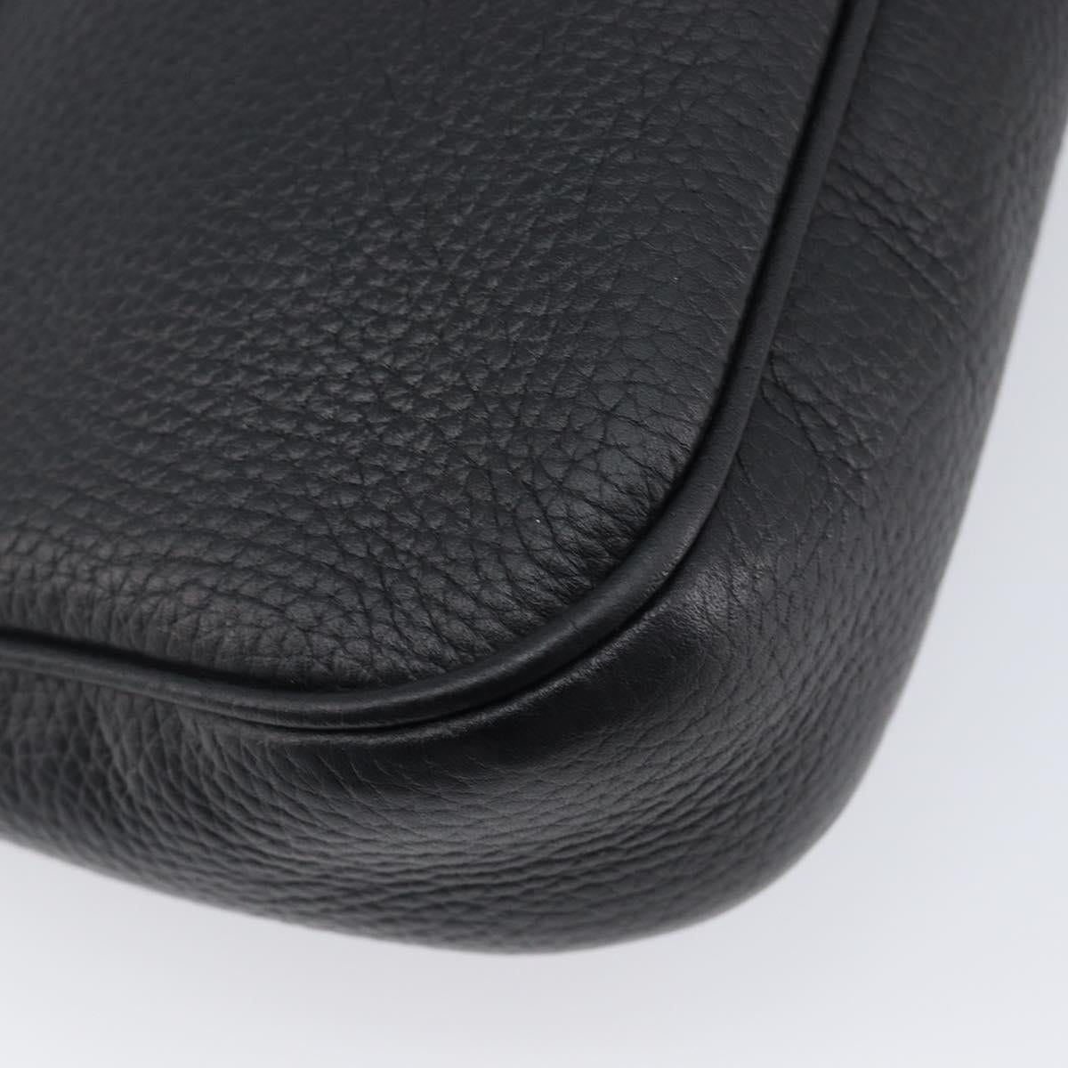 GUCCI Soho Chain Shoulder Bag Leather Black Gold 336752 Auth 205989M