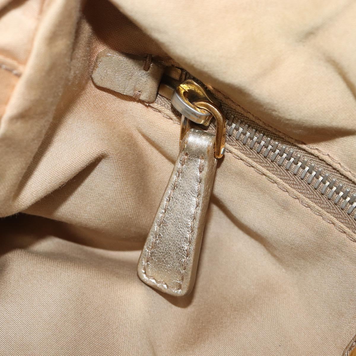 Miu Miu Hand Bag Leather Gold Auth 205996