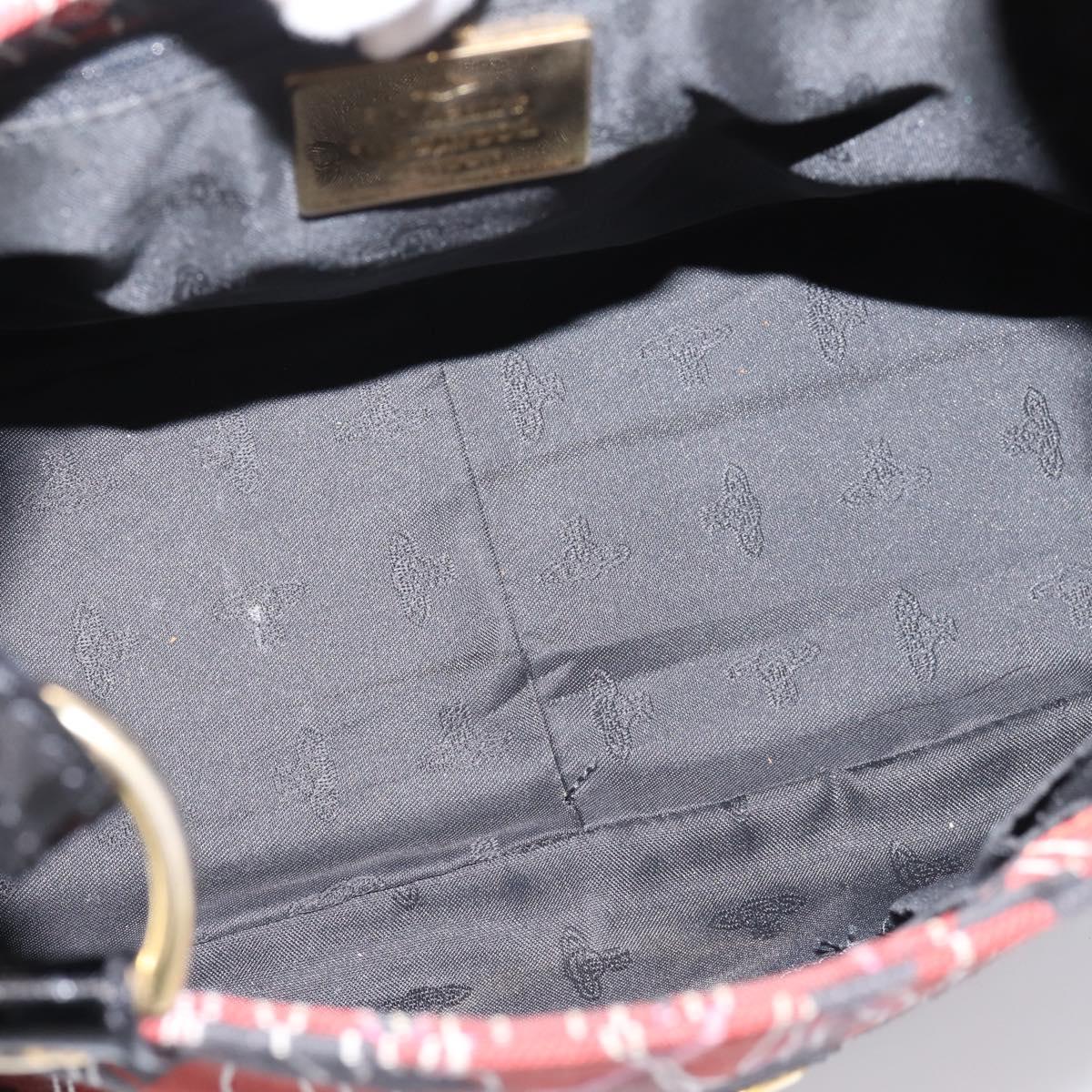 Vivienne Westwood Shoulder Bag Canvas Multicolor Gold Auth 205998V