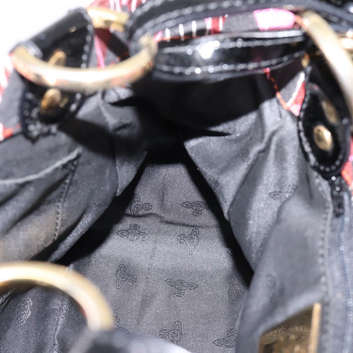 Vivienne Westwood Shoulder Bag Canvas Multicolor Gold Auth 205998V