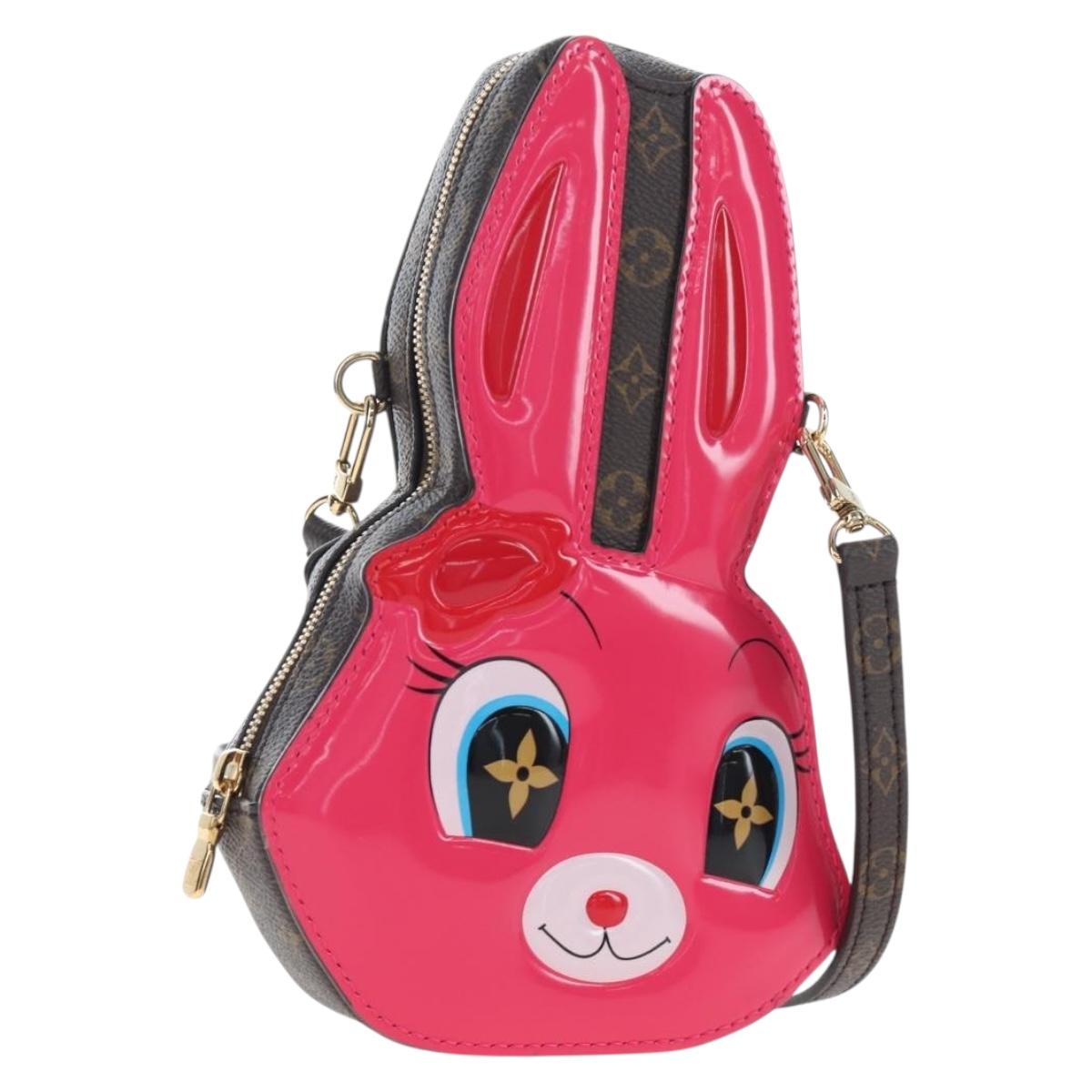 LOUIS VUITTON Monogram Wallet On Chain Rabbit Bag Rose M11452 LV Auth 206005SAM
