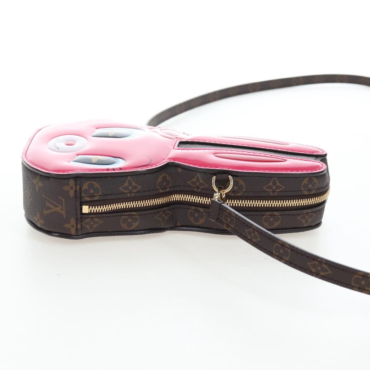 LOUIS VUITTON Monogram Wallet On Chain Rabbit Bag Rose M11452 LV Auth 206005SAM