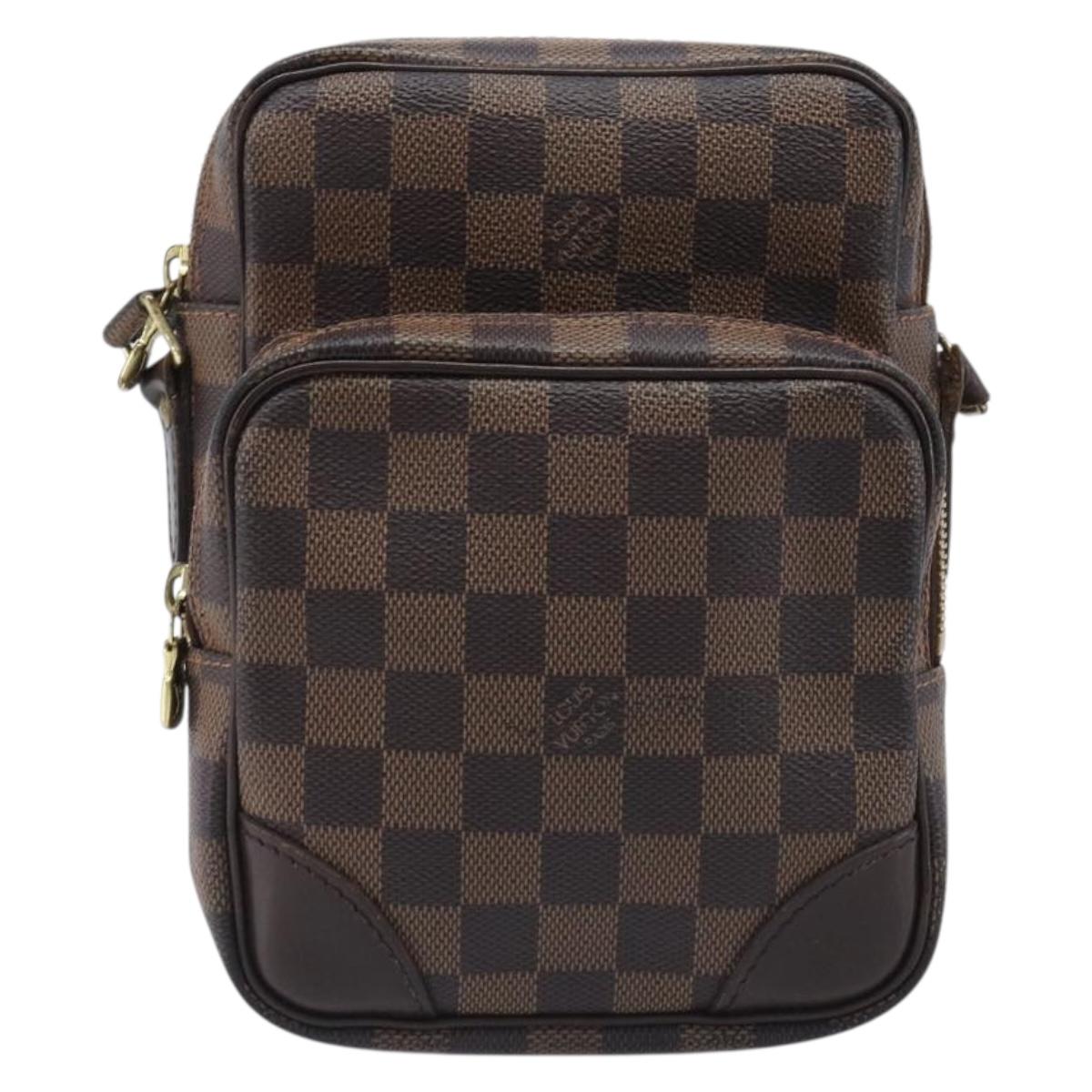 LOUIS VUITTON Damier Ebene Amazon Shoulder Bag N48074 LV Auth 206006A