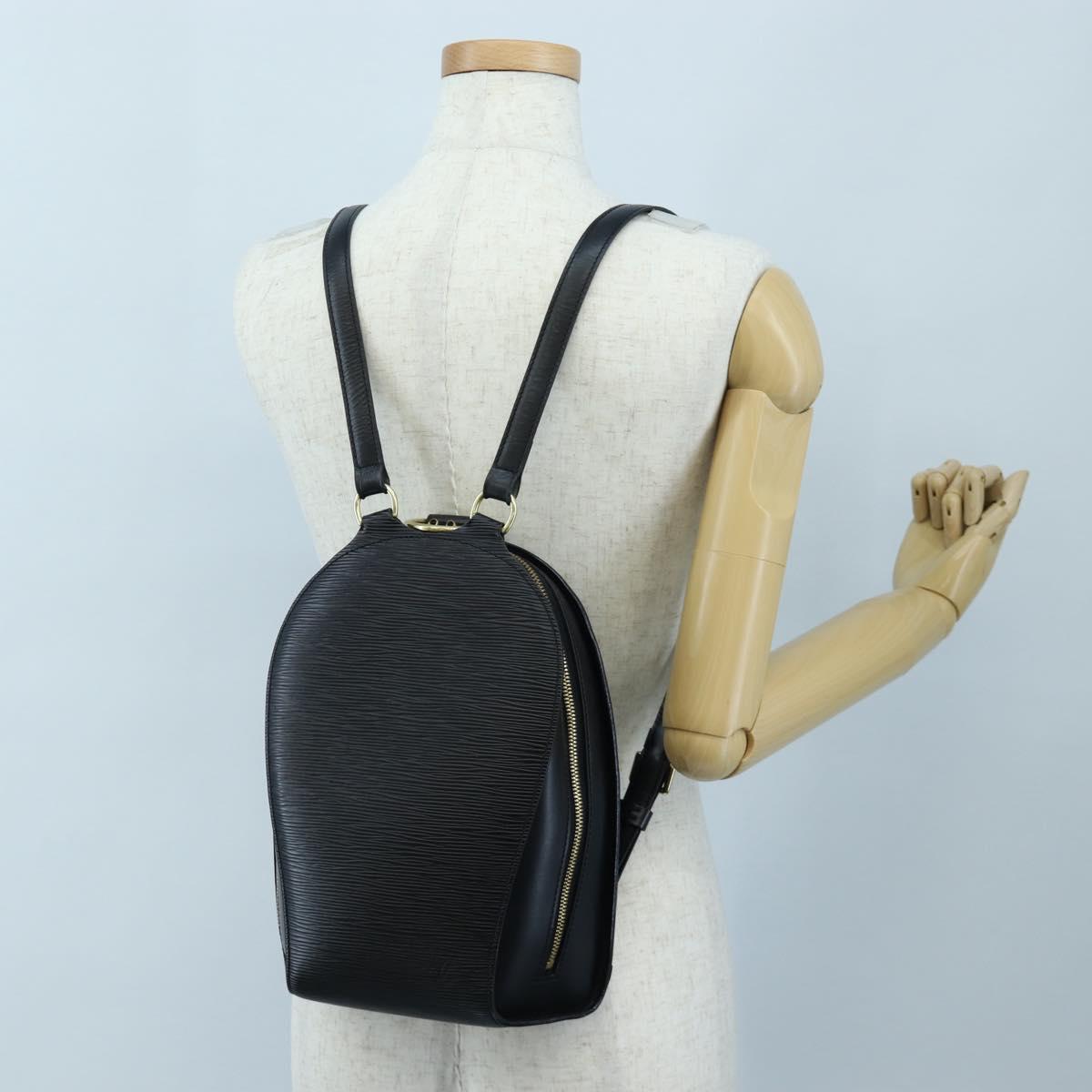 LOUIS VUITTON Epi Mabillon Backpack Black M52232 LV Auth 206007A
