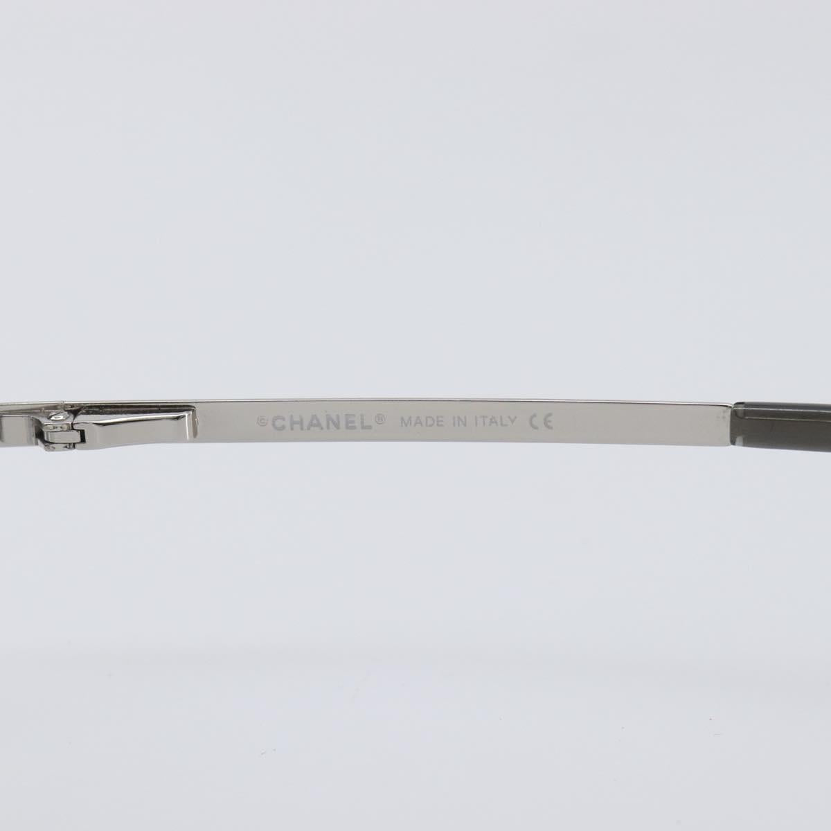 CHANEL COCO Mark Sunglasses Metal Silver CC Auth 206011M