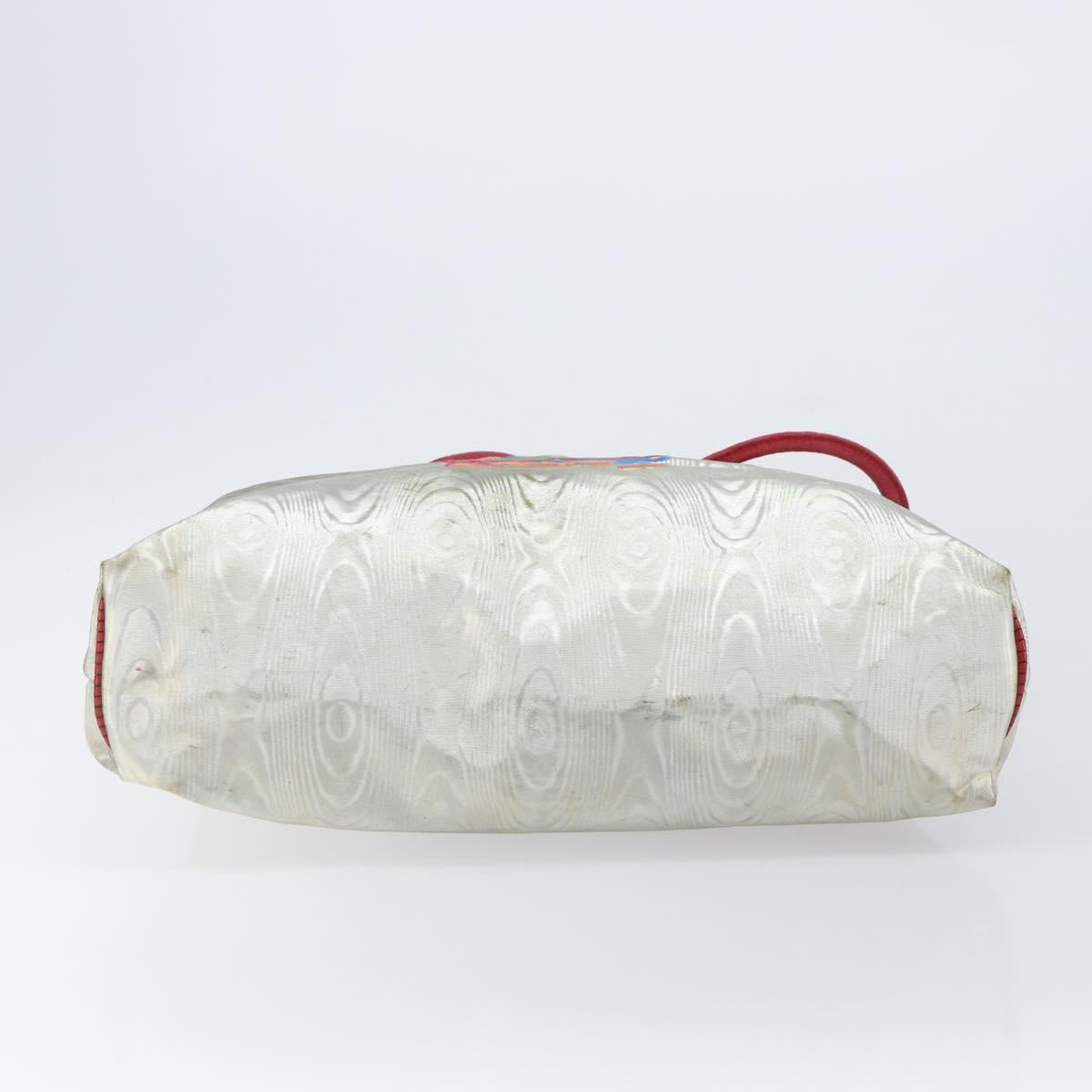 LOEWE Tote Bag Nylon Silver Gold Auth 206014