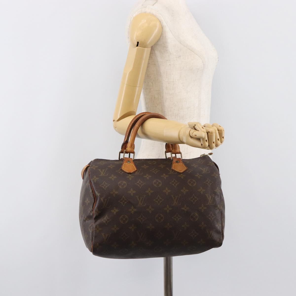 LOUIS VUITTON Monogram Speedy 30 Hand Bag M41526 LV Auth 206029
