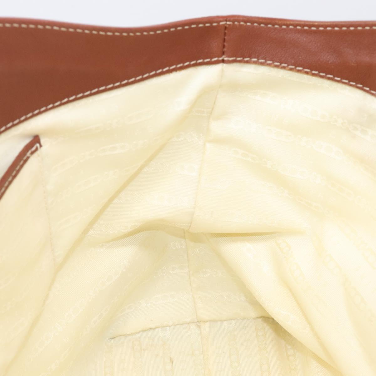 CELINE Macadam Canvas Tote Bag Beige Gold Auth 206043V
