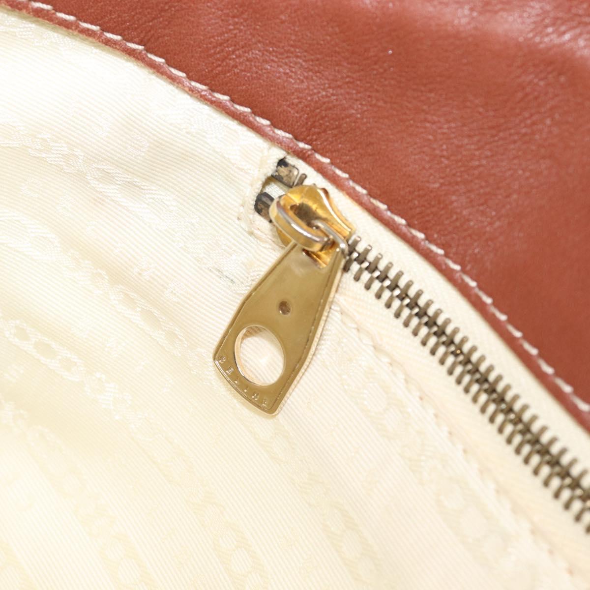 CELINE Macadam Canvas Tote Bag Beige Gold Auth 206043V