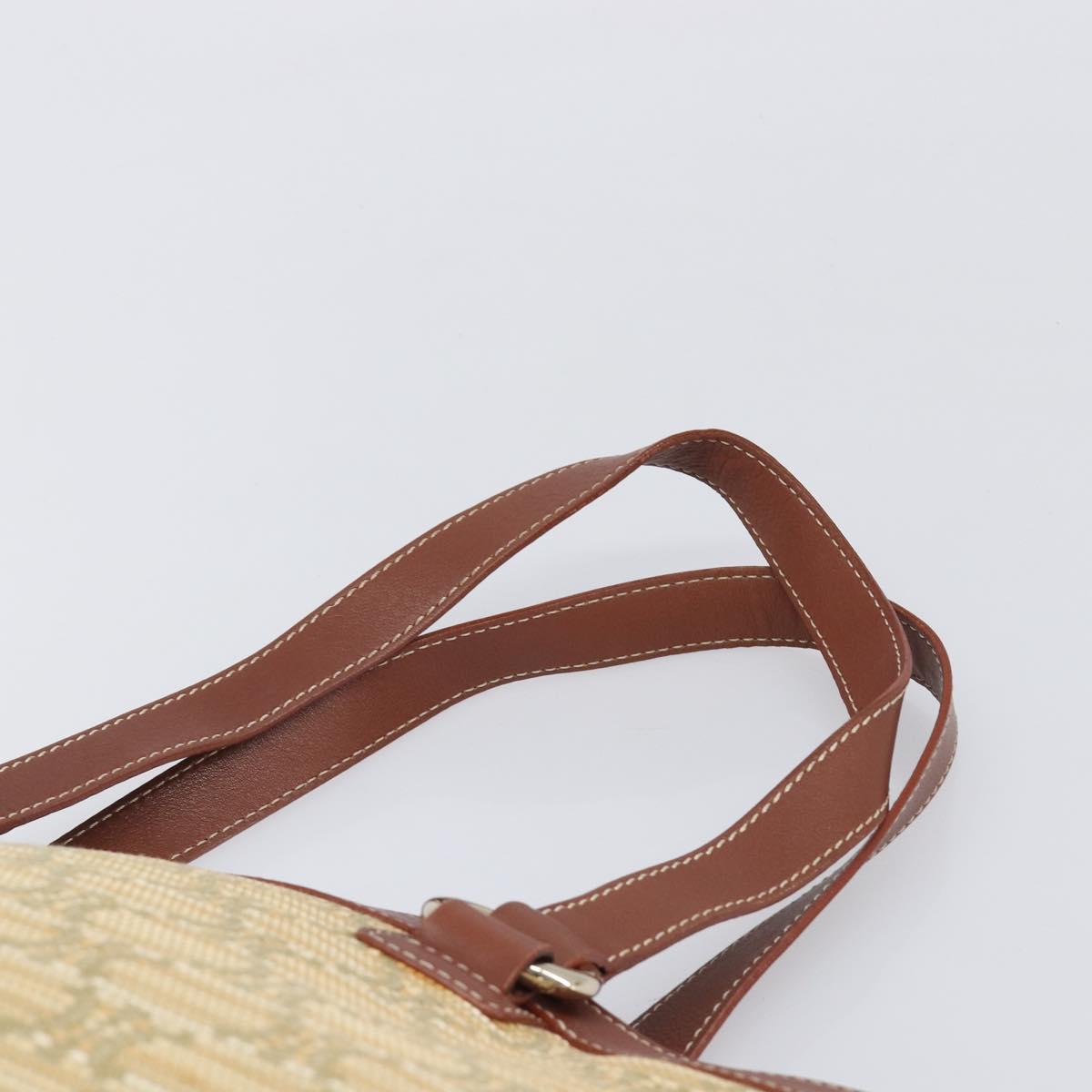 CELINE Macadam Canvas Tote Bag Beige Gold Auth 206043V
