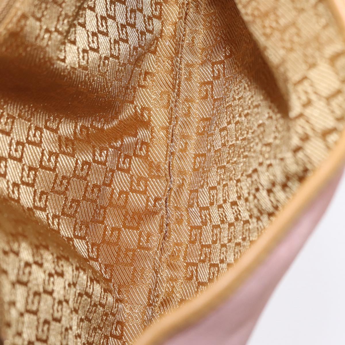 GUCCI Bamboo Jackie Shoulder Bag Suede Pink Gold 001 4060 Auth 206044A