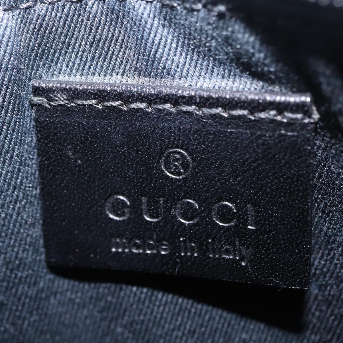 GUCCI GG Canvas Tote Bag Black Silver 101919 Auth 206047