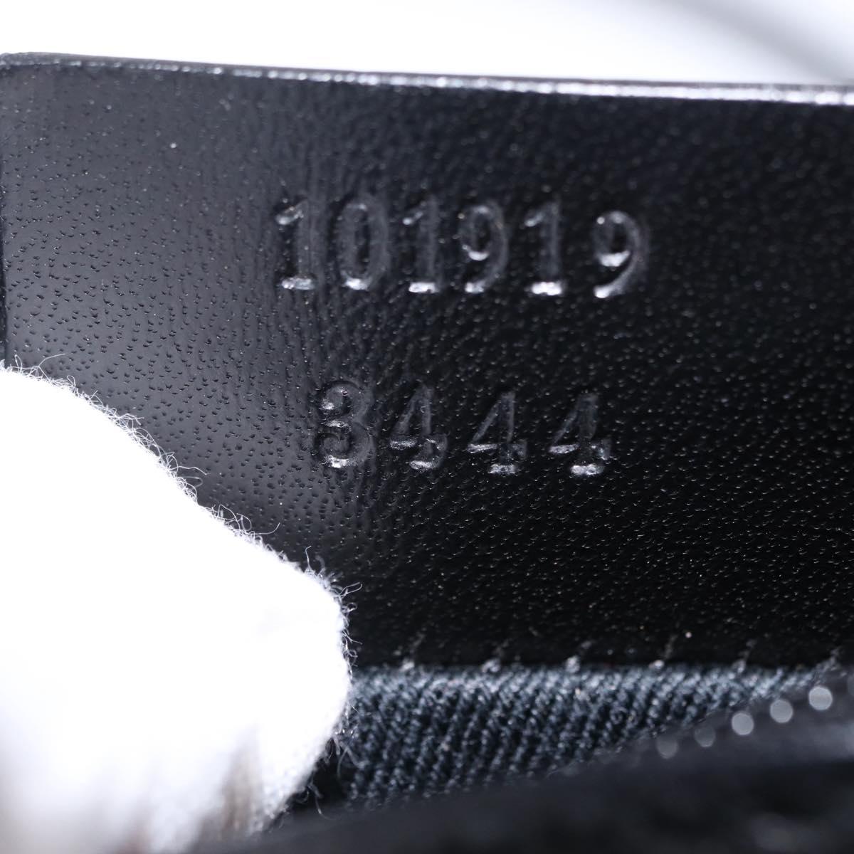 GUCCI GG Canvas Tote Bag Black Silver 101919 Auth 206047