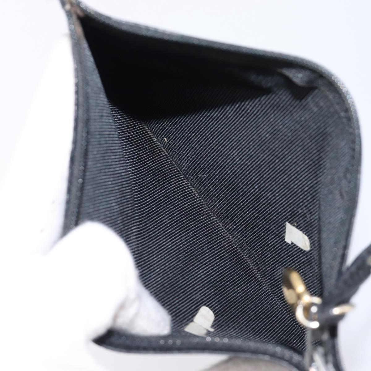 CHANEL Triple COCO Mark Shoulder Bag Caviar Skin Black Gold CC Auth 206050V