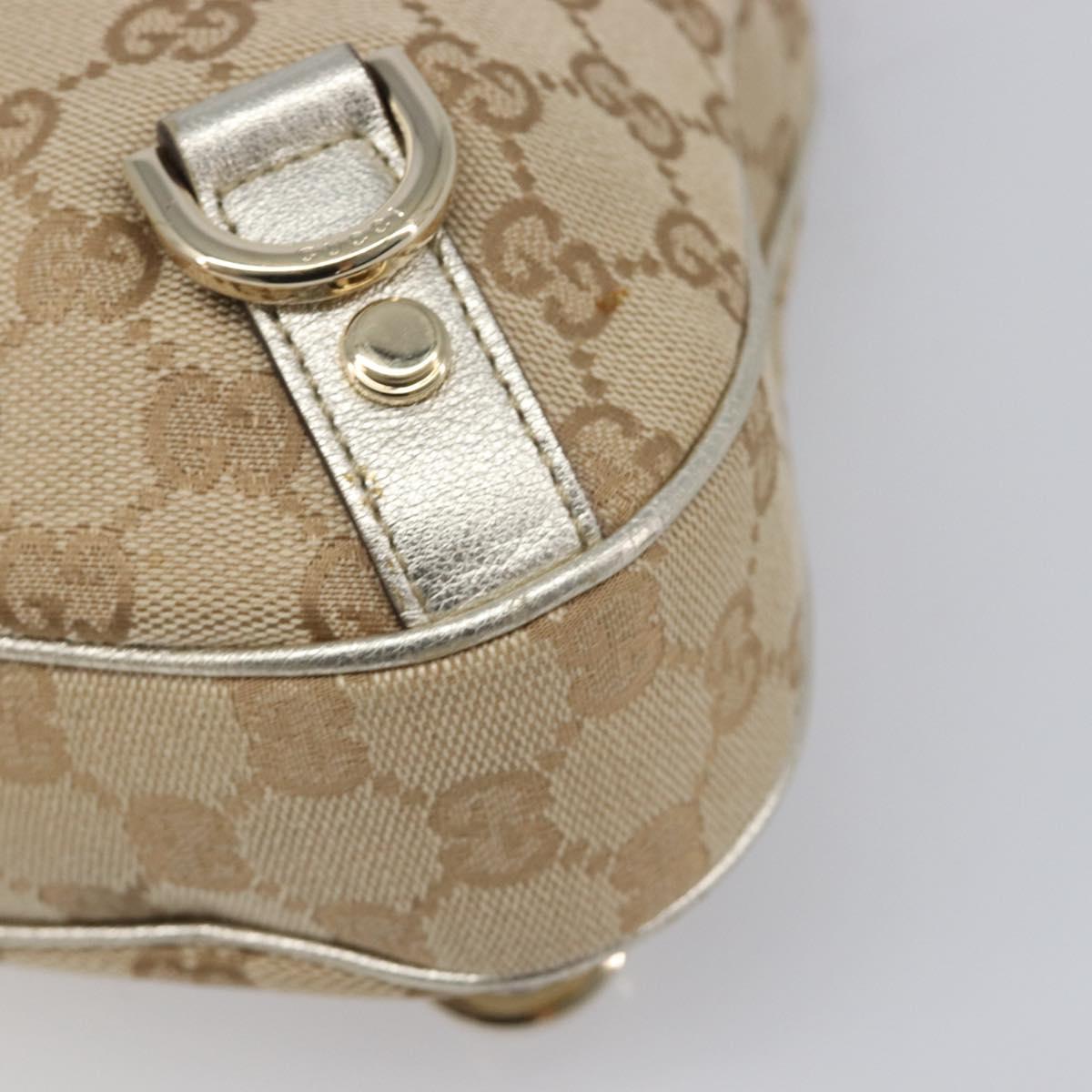 GUCCI GG Canvas Shoulder Bag Beige Gold 130738 Auth 206053V