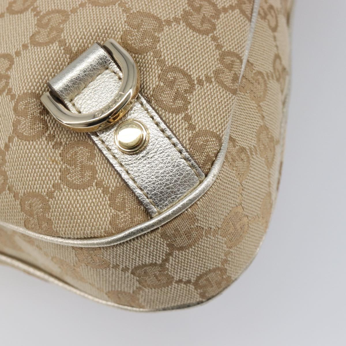 GUCCI GG Canvas Shoulder Bag Beige Gold 130738 Auth 206053V