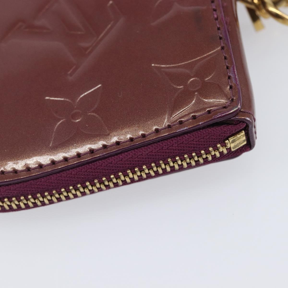 LOUIS VUITTON Vernis Porte MonnaieCoeur Coin Purse Violet M93563 LV Auth 206064