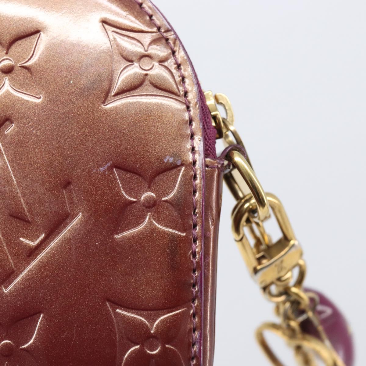 LOUIS VUITTON Vernis Porte MonnaieCoeur Coin Purse Violet M93563 LV Auth 206064