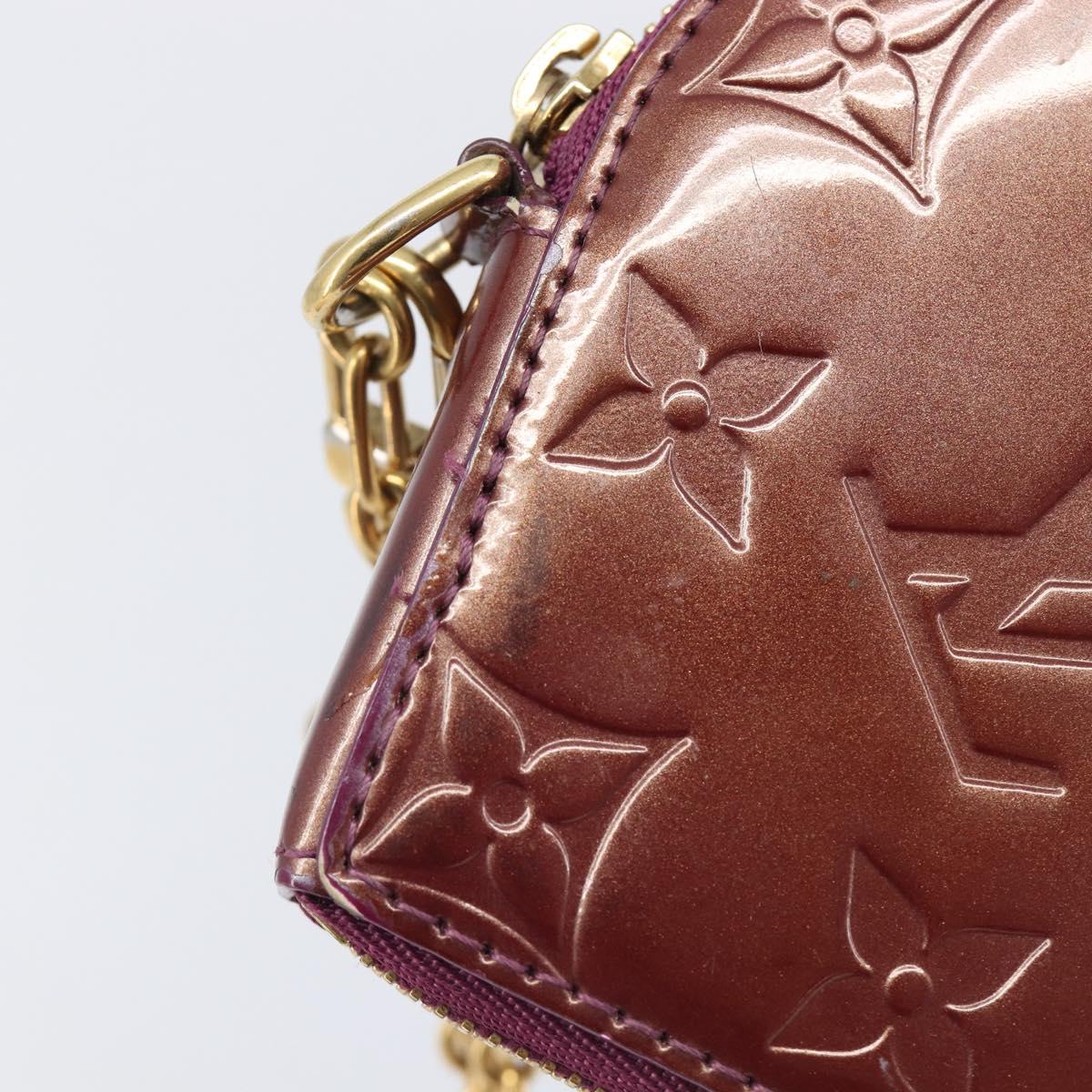 LOUIS VUITTON Vernis Porte MonnaieCoeur Coin Purse Violet M93563 LV Auth 206064