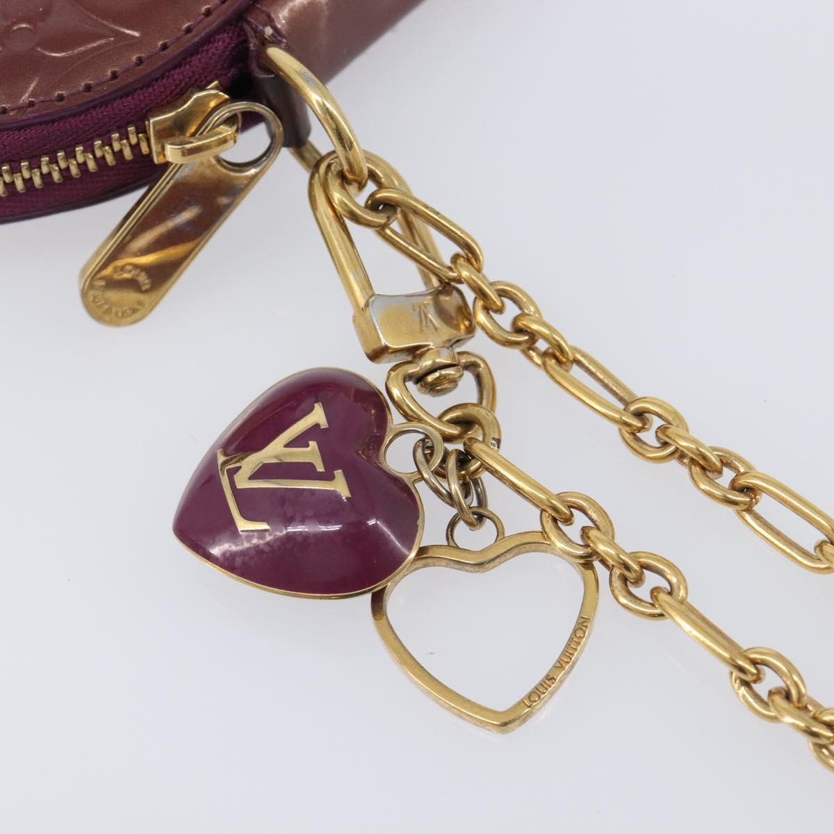 LOUIS VUITTON Vernis Porte MonnaieCoeur Coin Purse Violet M93563 LV Auth 206064
