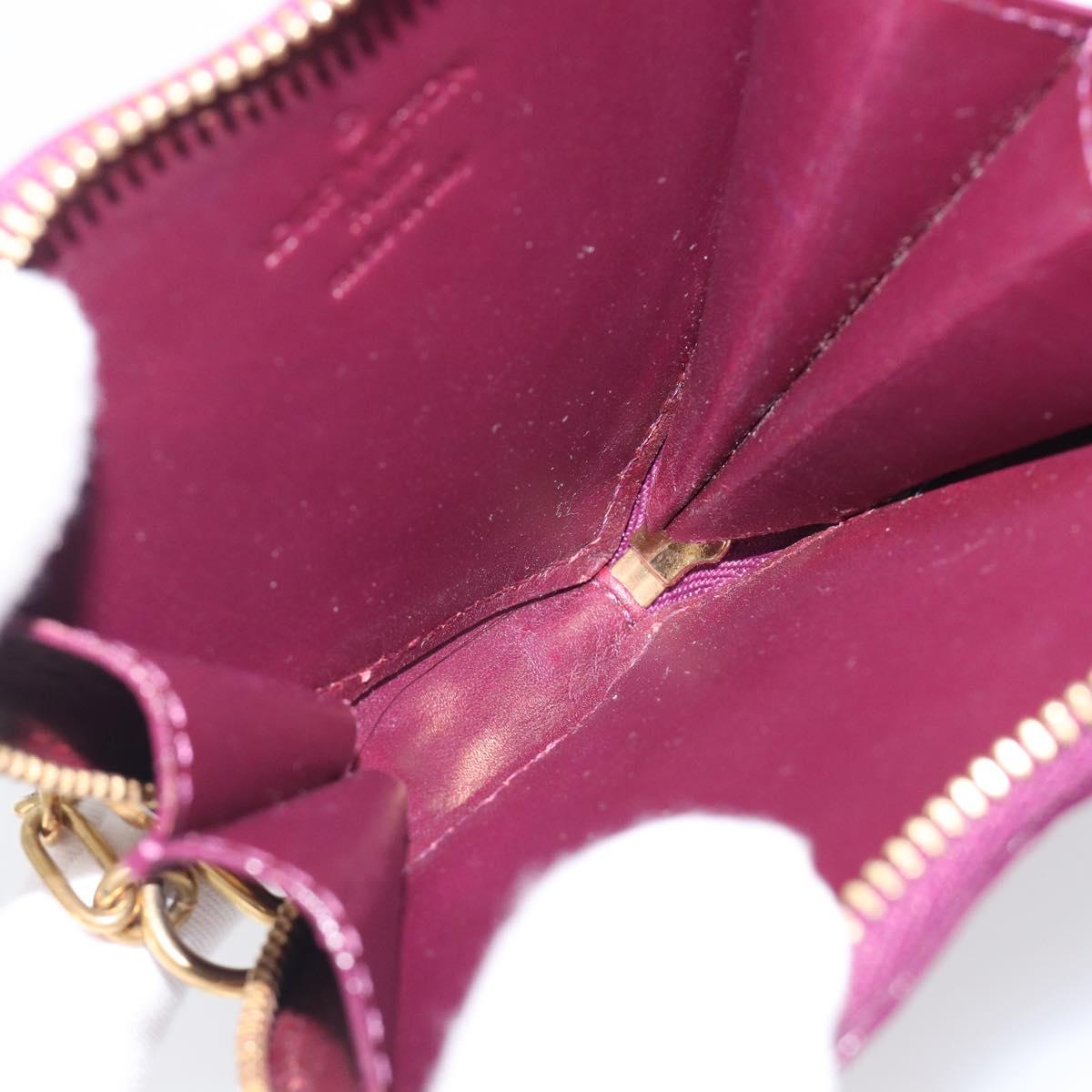 LOUIS VUITTON Vernis Porte MonnaieCoeur Coin Purse Violet M93563 LV Auth 206064