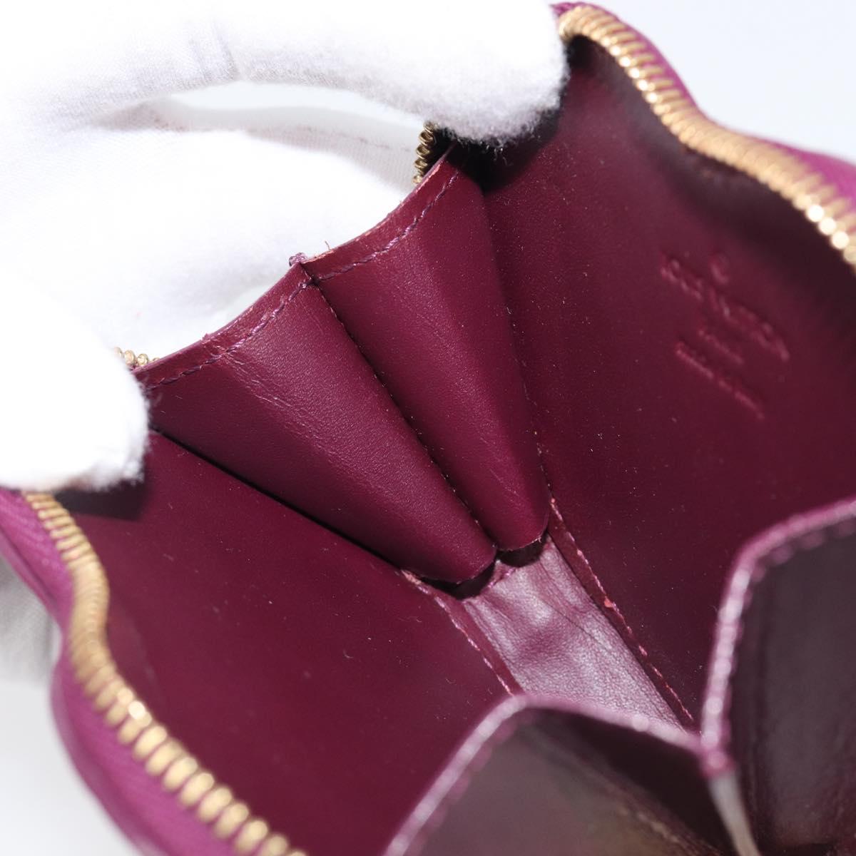 LOUIS VUITTON Vernis Porte MonnaieCoeur Coin Purse Violet M93563 LV Auth 206064