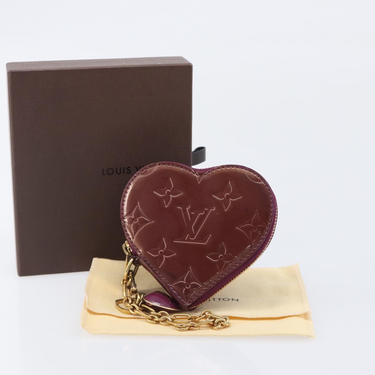 LOUIS VUITTON Vernis Porte MonnaieCoeur Coin Purse Violet M93563 LV Auth 206064
