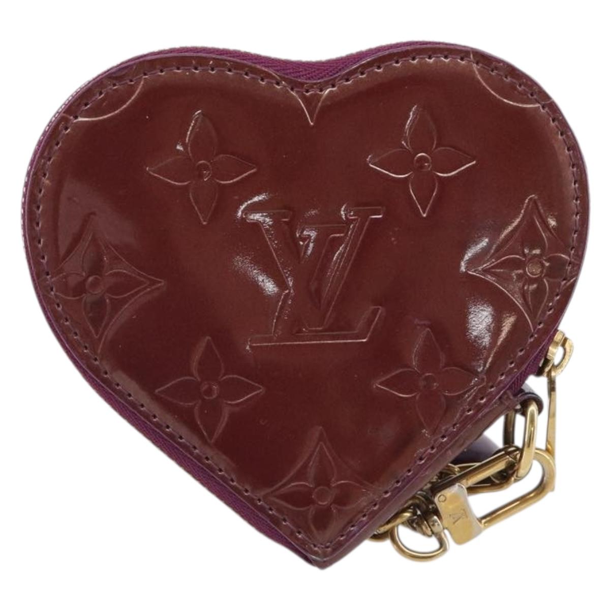 LOUIS VUITTON Vernis Porte MonnaieCoeur Coin Purse Violet M93563 LV Auth 206064