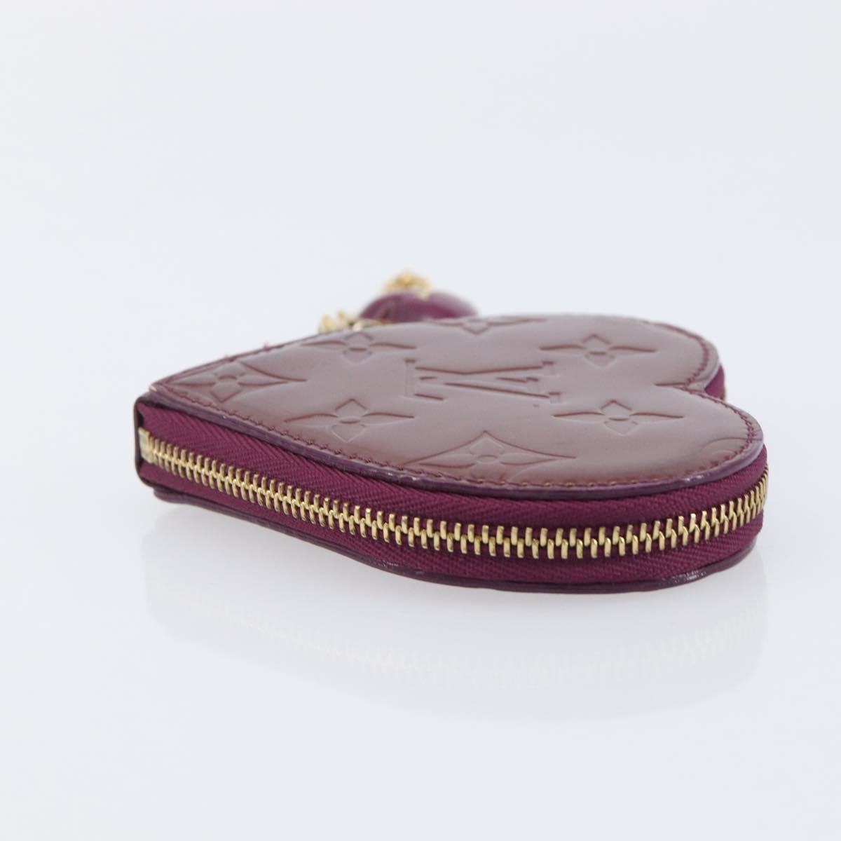 LOUIS VUITTON Vernis Porte MonnaieCoeur Coin Purse Violet M93563 LV Auth 206064