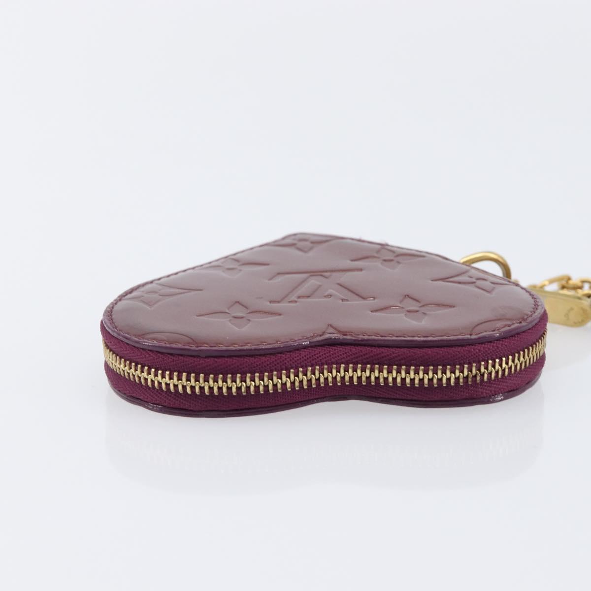 LOUIS VUITTON Vernis Porte MonnaieCoeur Coin Purse Violet M93563 LV Auth 206064