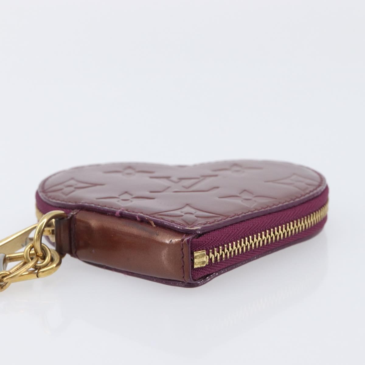 LOUIS VUITTON Vernis Porte MonnaieCoeur Coin Purse Violet M93563 LV Auth 206064