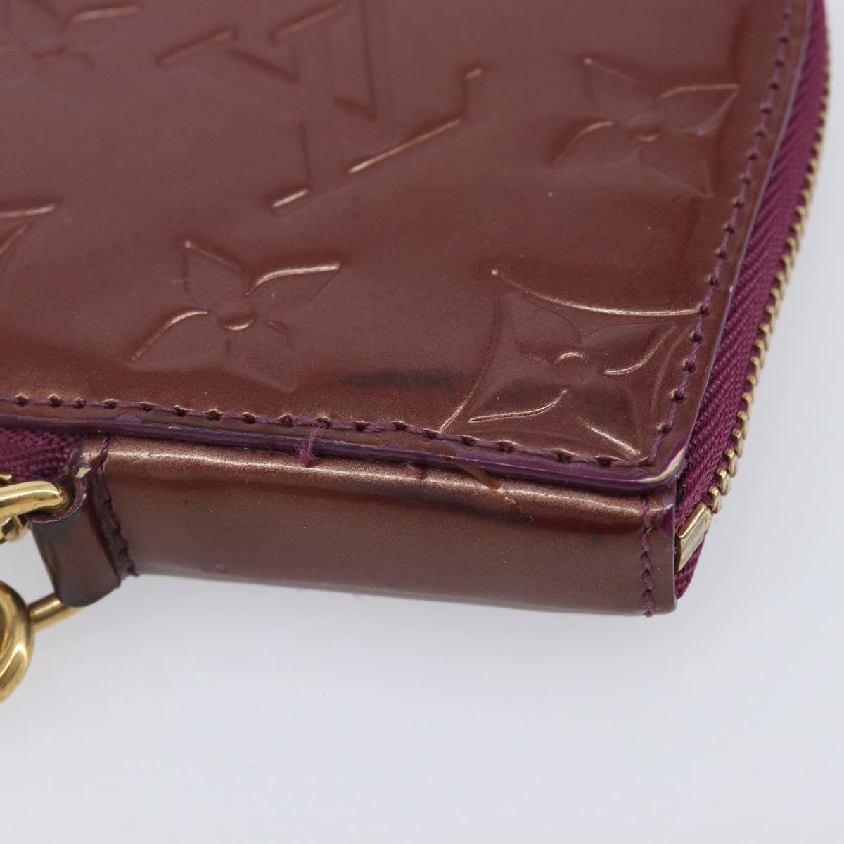LOUIS VUITTON Vernis Porte MonnaieCoeur Coin Purse Violet M93563 LV Auth 206064