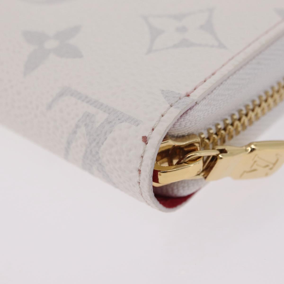LOUIS VUITTON Monogram Cherry Zippy Long Wallet White M14240 LV Auth 206069SAM