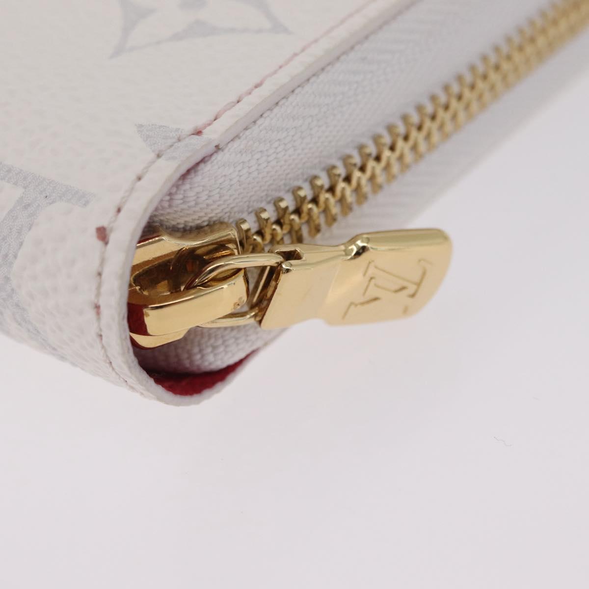 LOUIS VUITTON Monogram Cherry Zippy Long Wallet White M14240 LV Auth 206069SAM