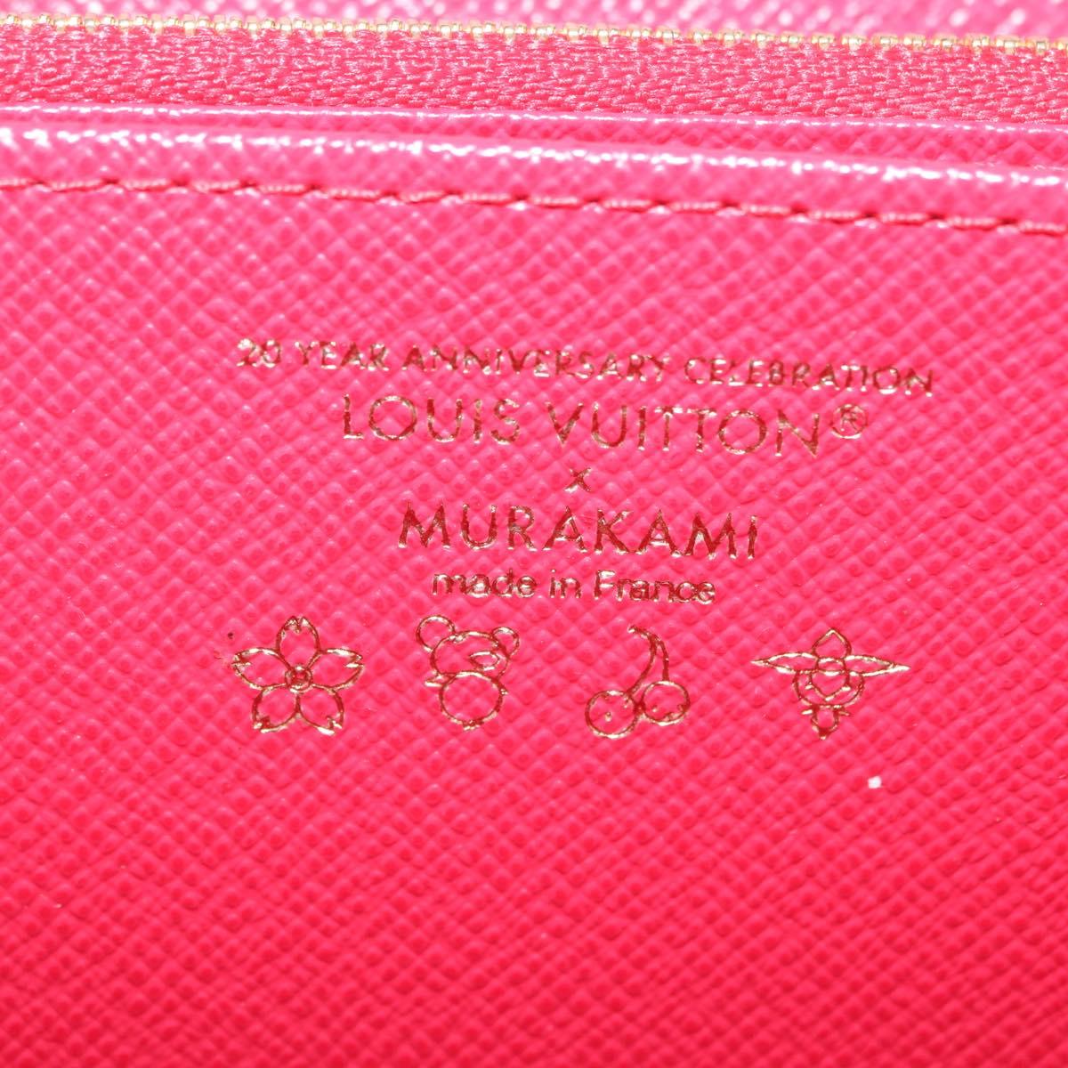 LOUIS VUITTON Monogram Cherry Zippy Long Wallet White M14240 LV Auth 206069SAM