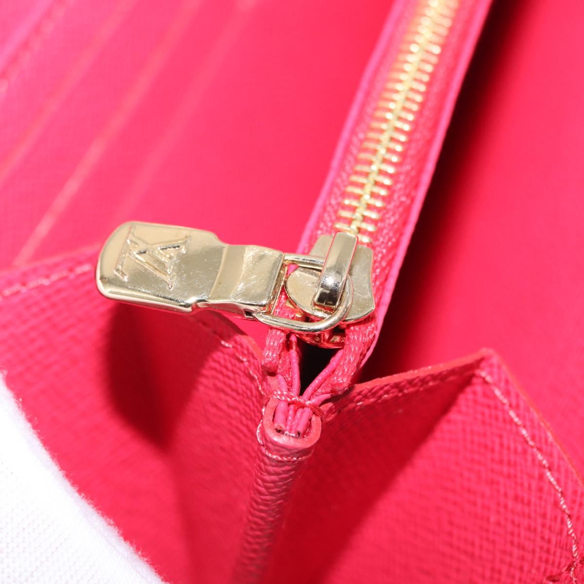 LOUIS VUITTON Monogram Cherry Zippy Long Wallet White M14240 LV Auth 206069SAM