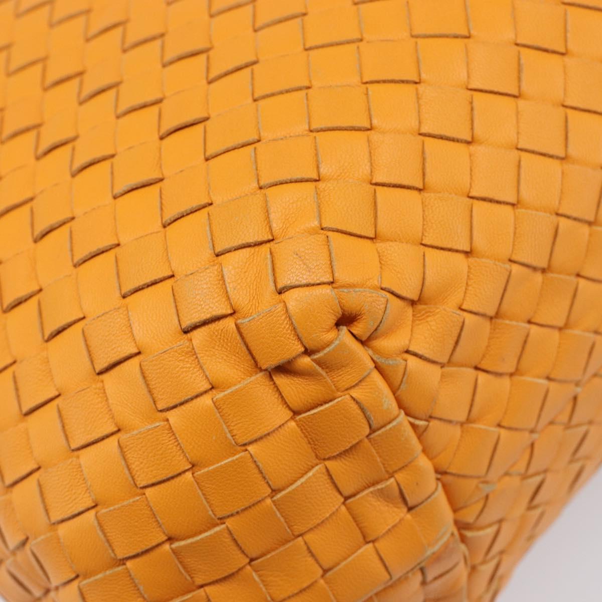 BOTTEGA VENETA INTRECCIATO Capri Tote Bag Leather Orange Auth 206070V
