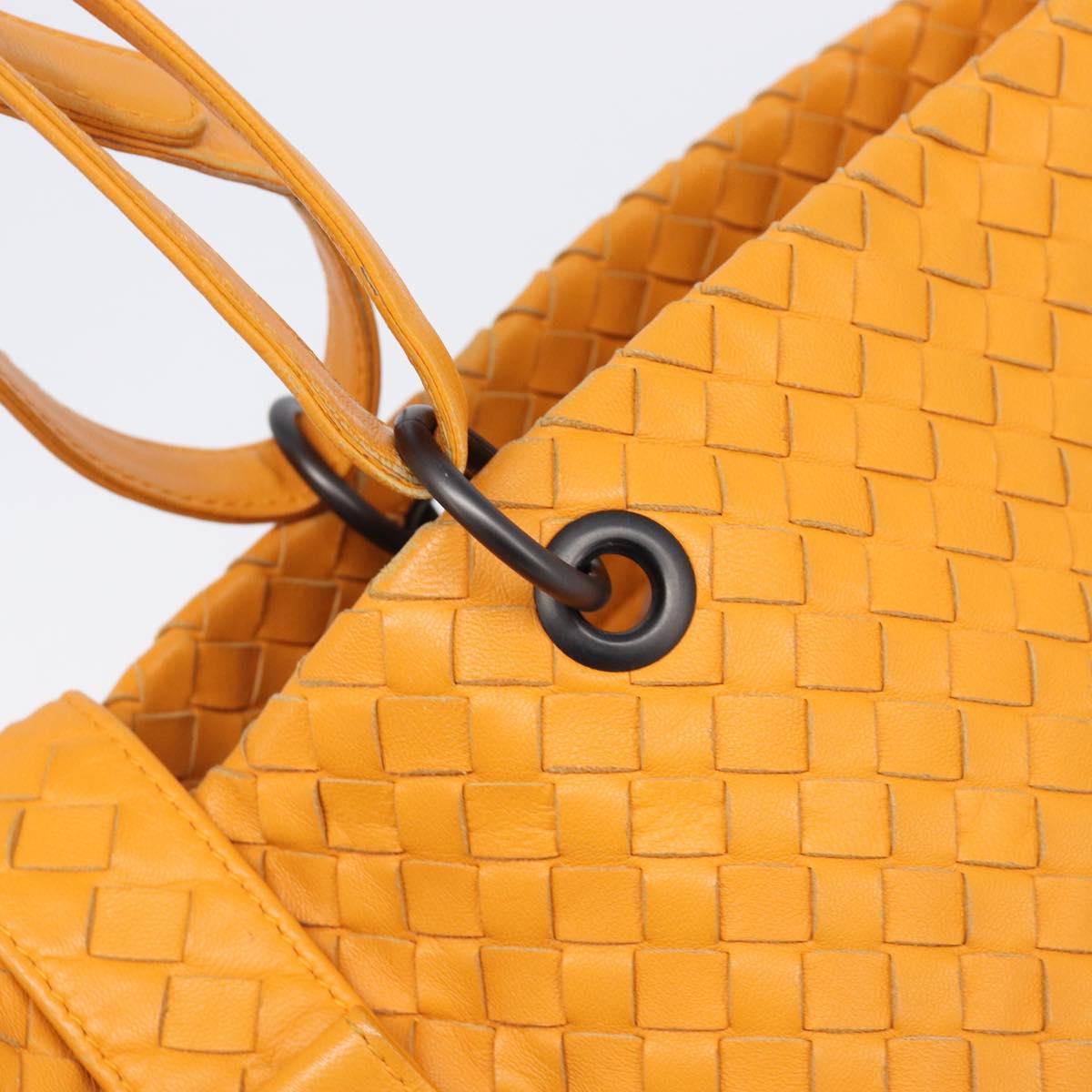 BOTTEGA VENETA INTRECCIATO Capri Tote Bag Leather Orange Auth 206070V