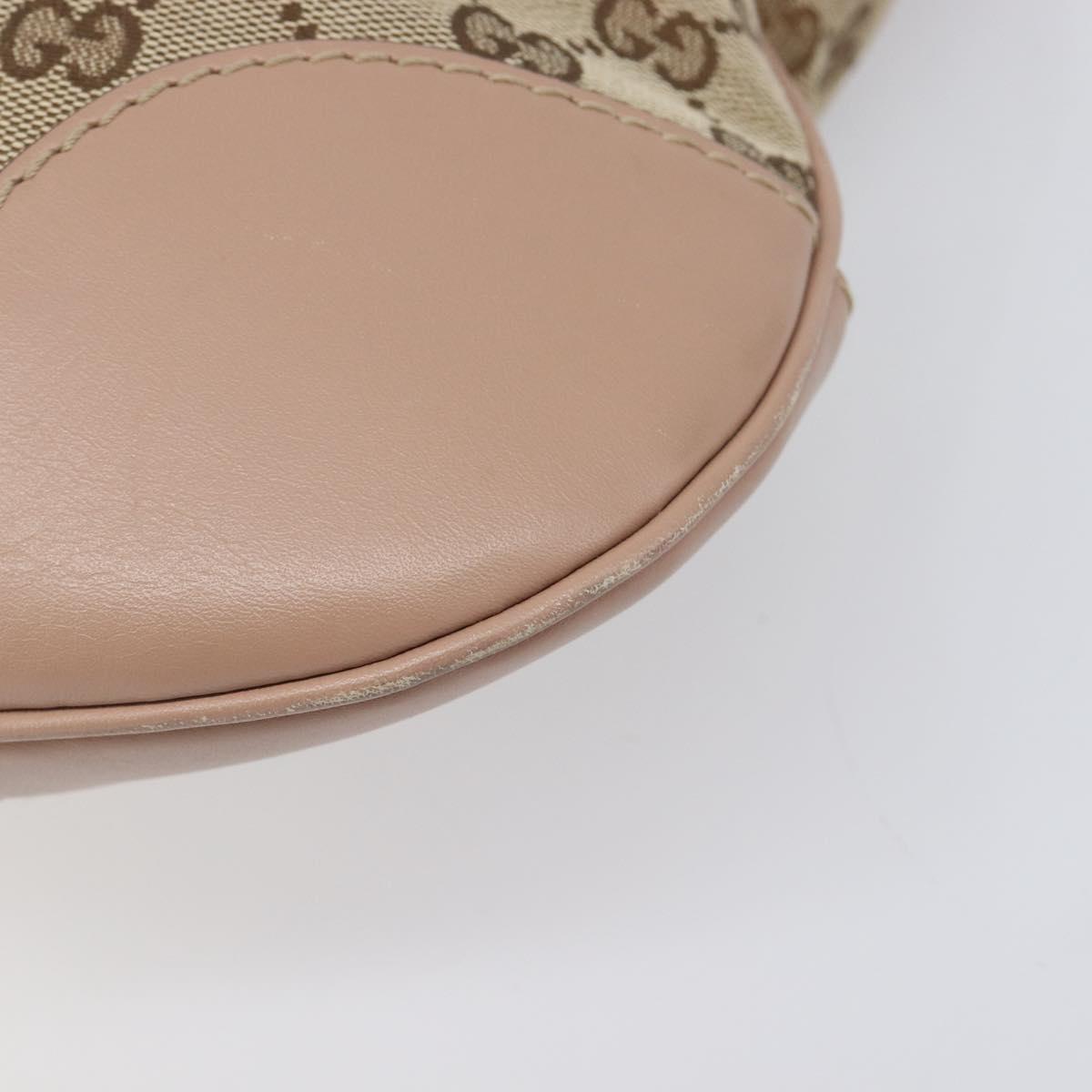 GUCCI GG Canvas Mayfair Shoulder Bag Beige Gold 257065 Auth 206073V