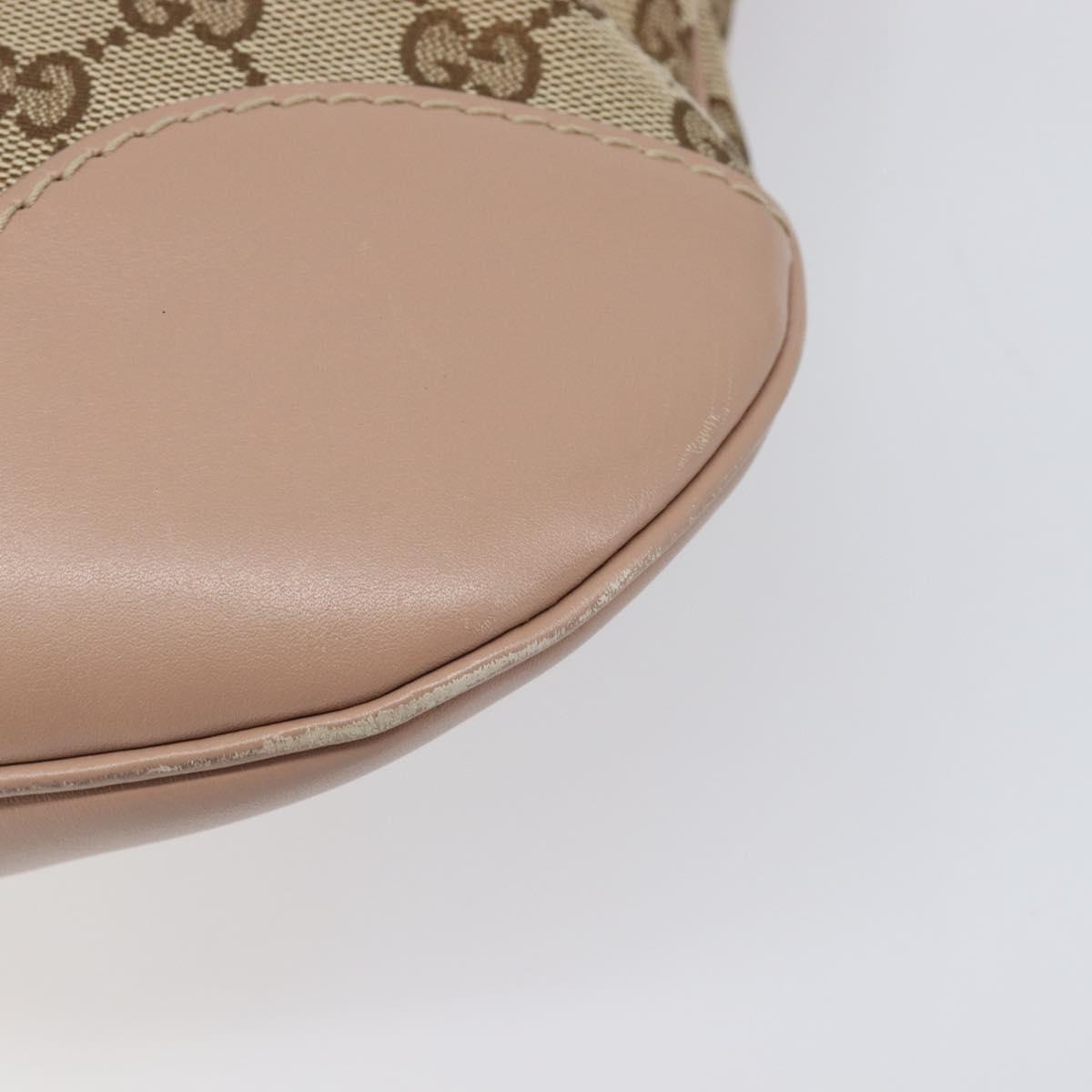 GUCCI GG Canvas Mayfair Shoulder Bag Beige Gold 257065 Auth 206073V