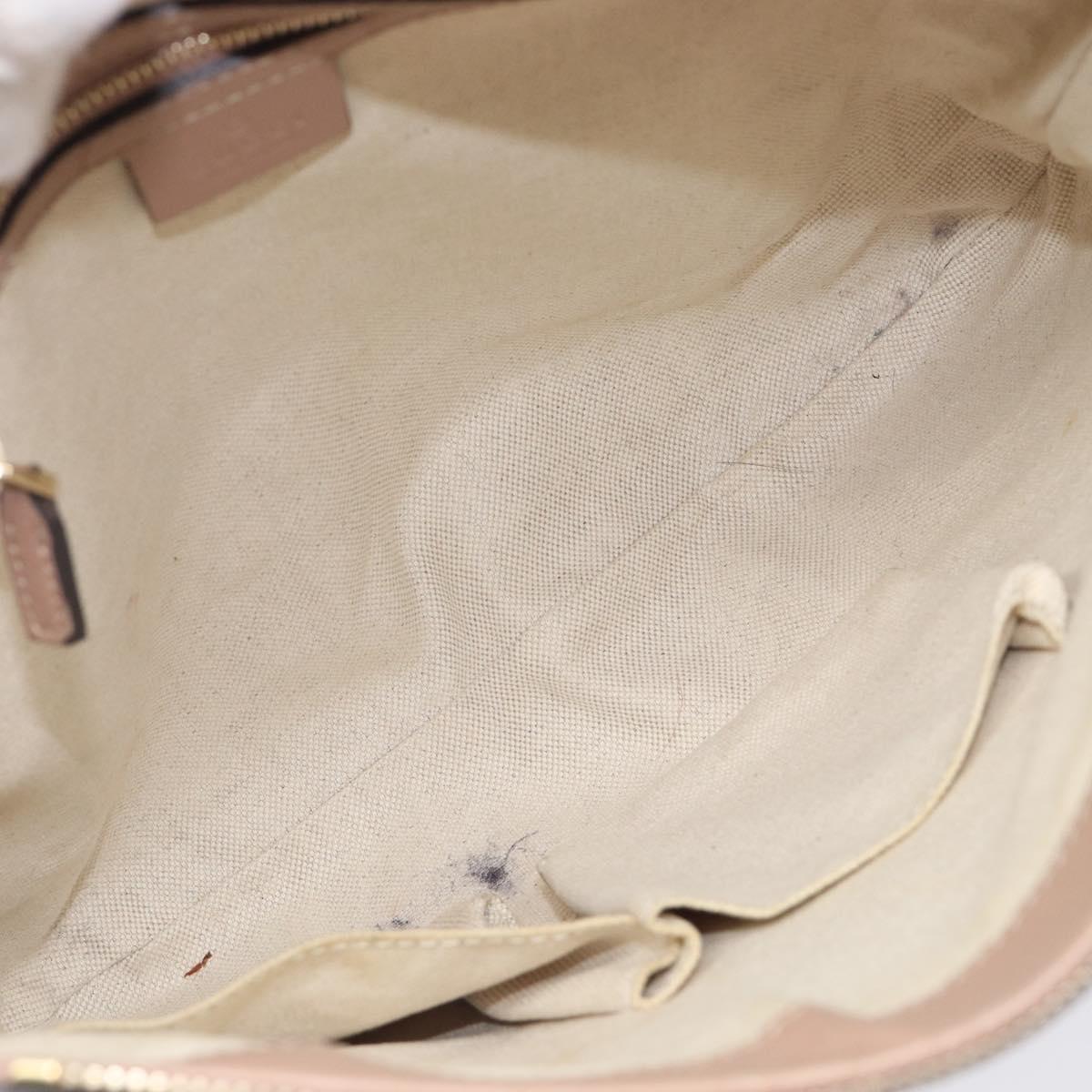GUCCI GG Canvas Mayfair Shoulder Bag Beige Gold 257065 Auth 206073V