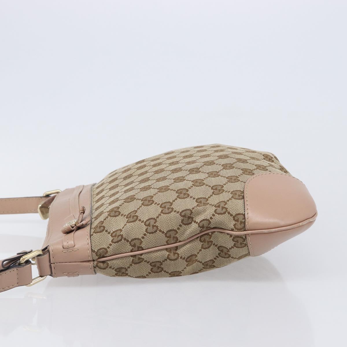 GUCCI GG Canvas Mayfair Shoulder Bag Beige Gold 257065 Auth 206073V